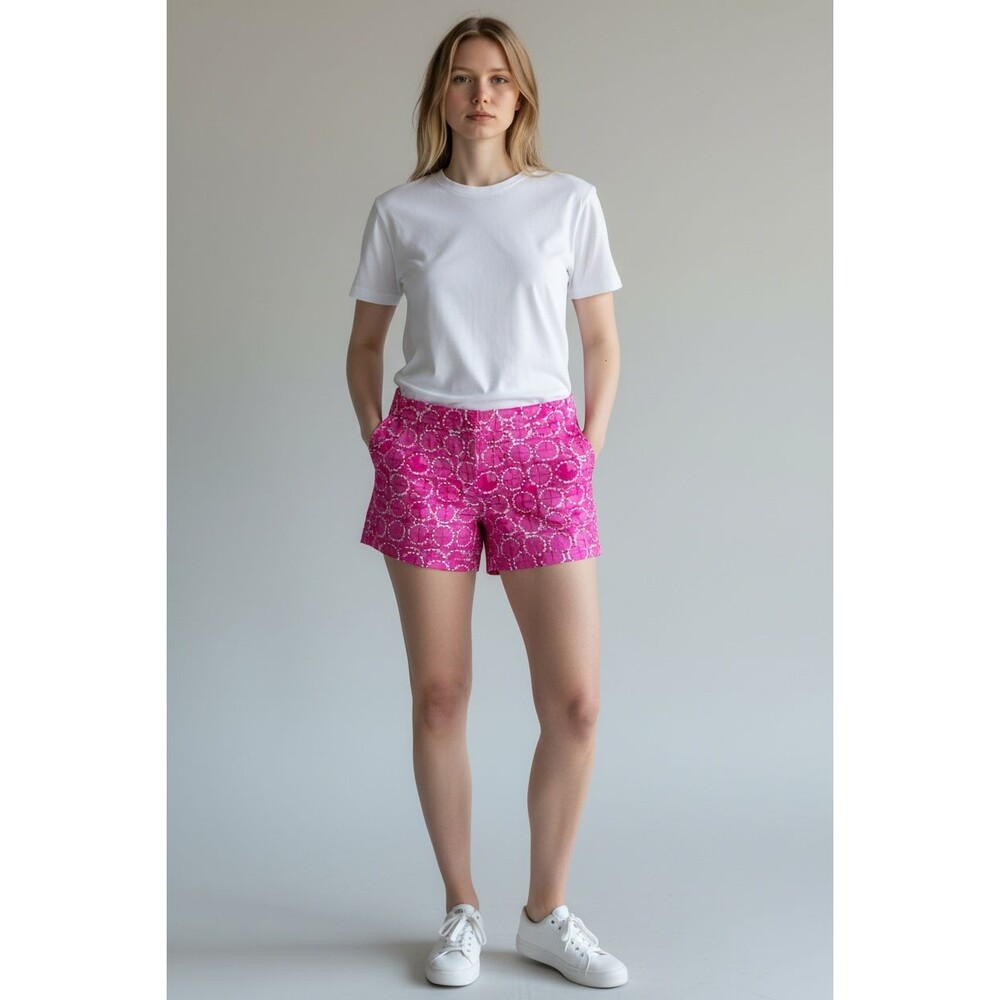 Southern Tide Resort Wear Pink Geometric Chino Shorts Women’s Size 4
